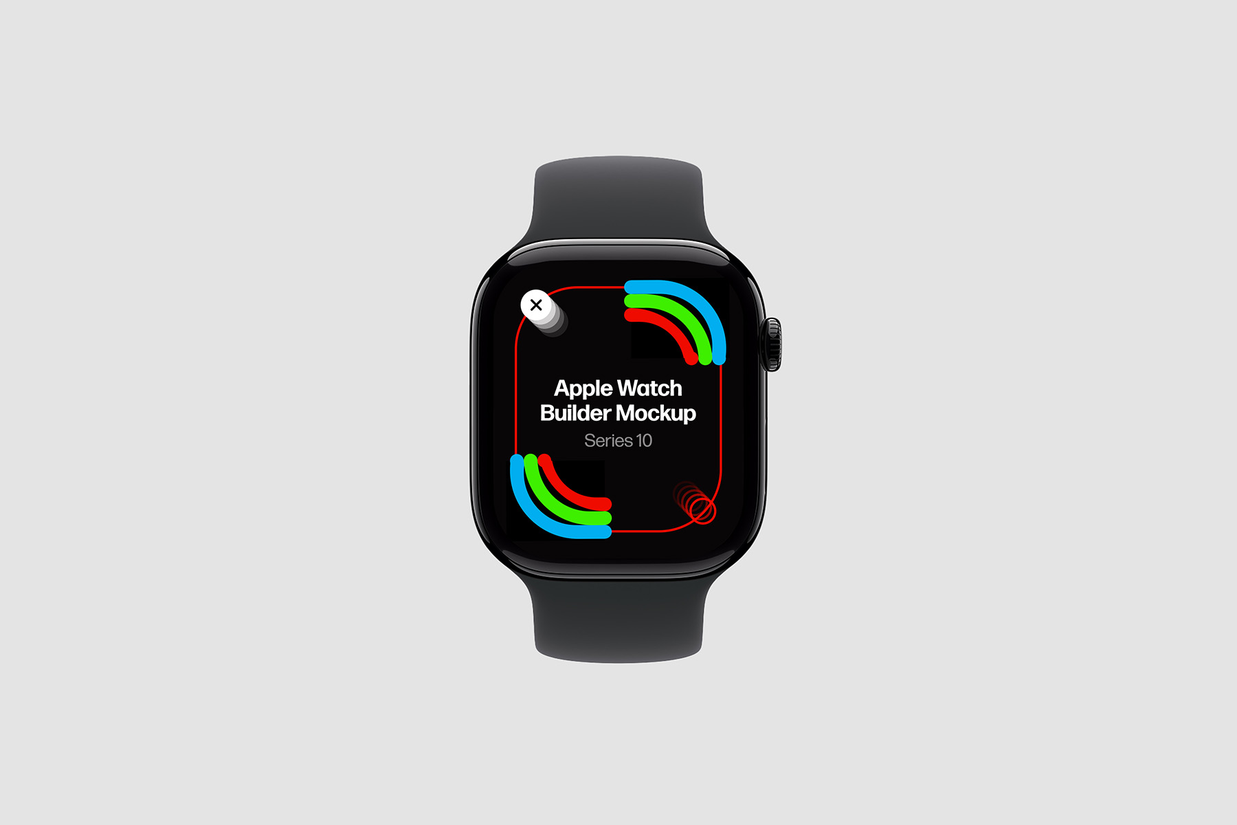Apple Watch Builder Mockup. Titanium & Aluminum Cases + 13 Bands