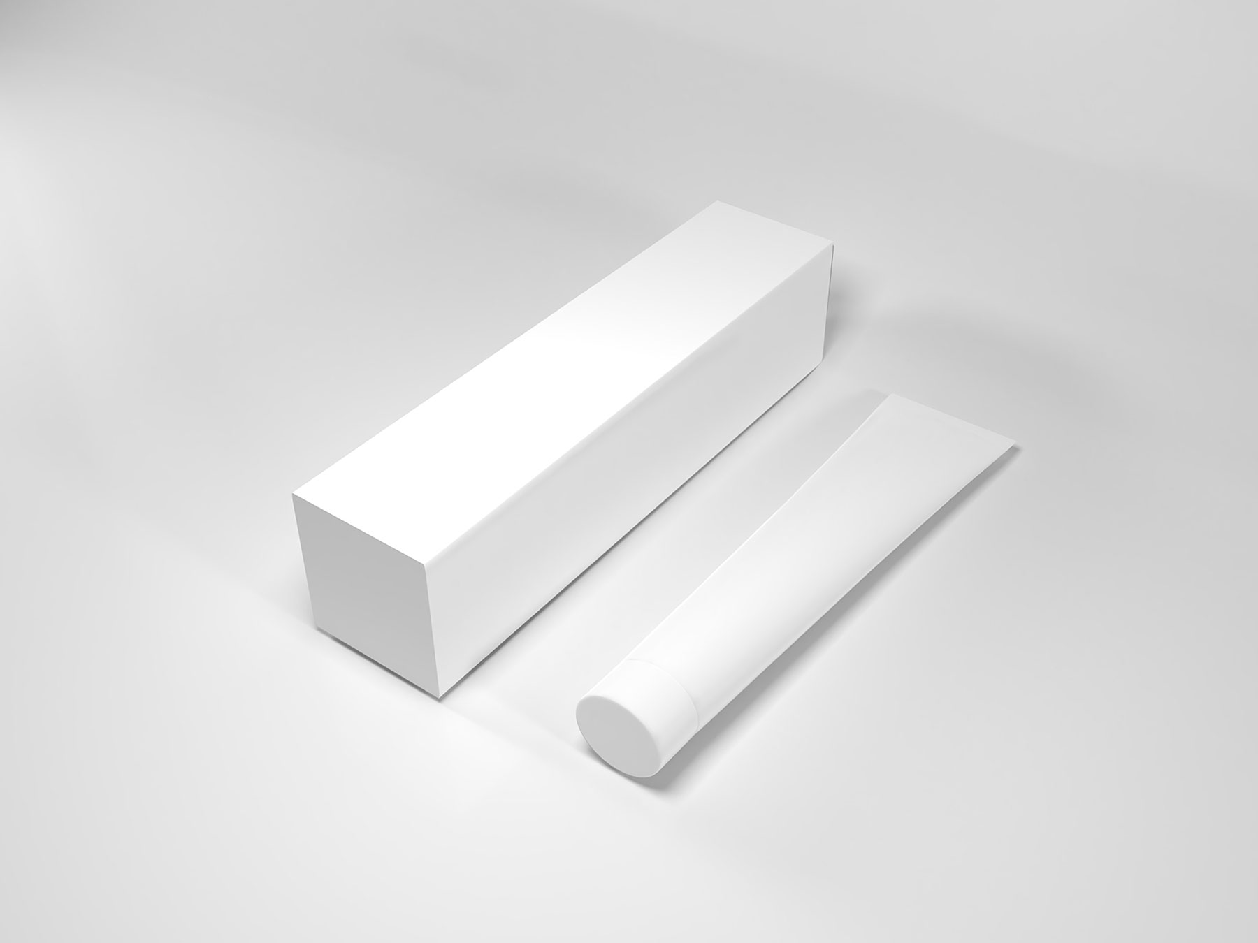 Branding Toothpaste Tube & Box Packaging Mockup