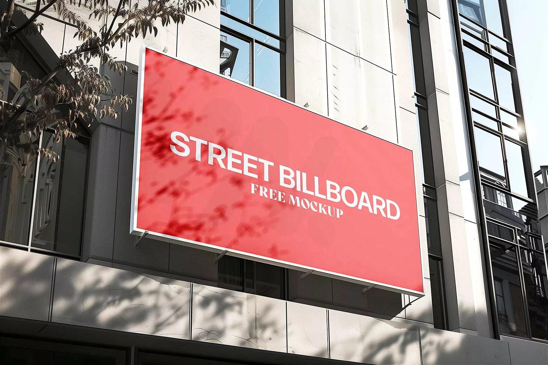 Building Facade Billboard Mockup (Free PSD)