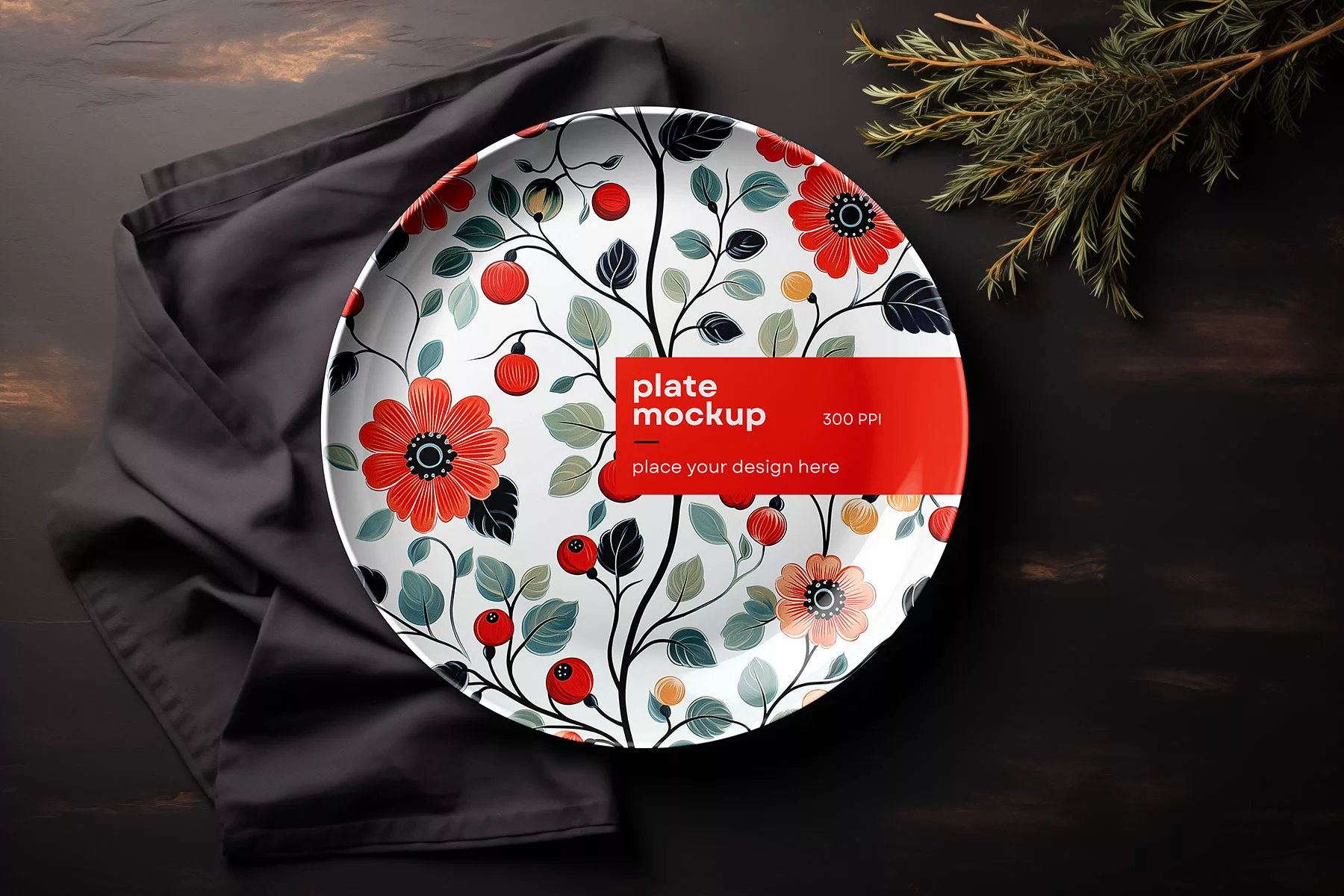 Ceramic Plate Mockup
