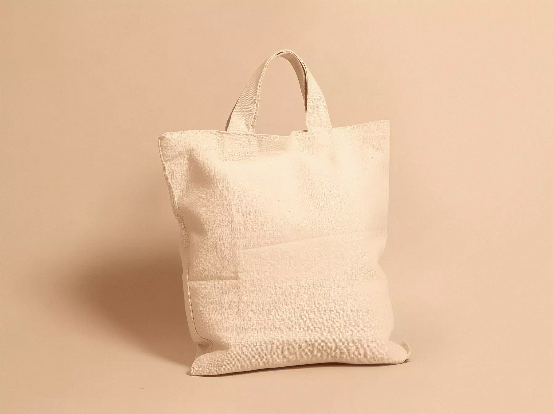 Free Tote Bag Mockup with Short Handles