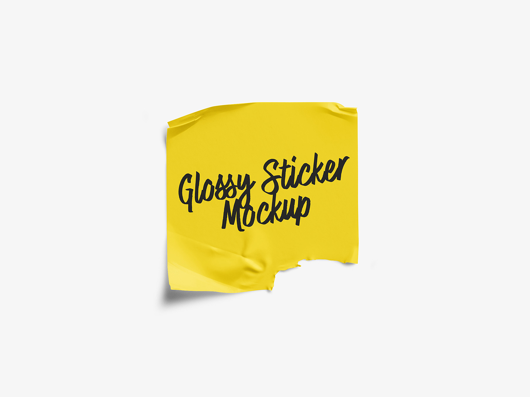 Glossy Sticker Free Mockup