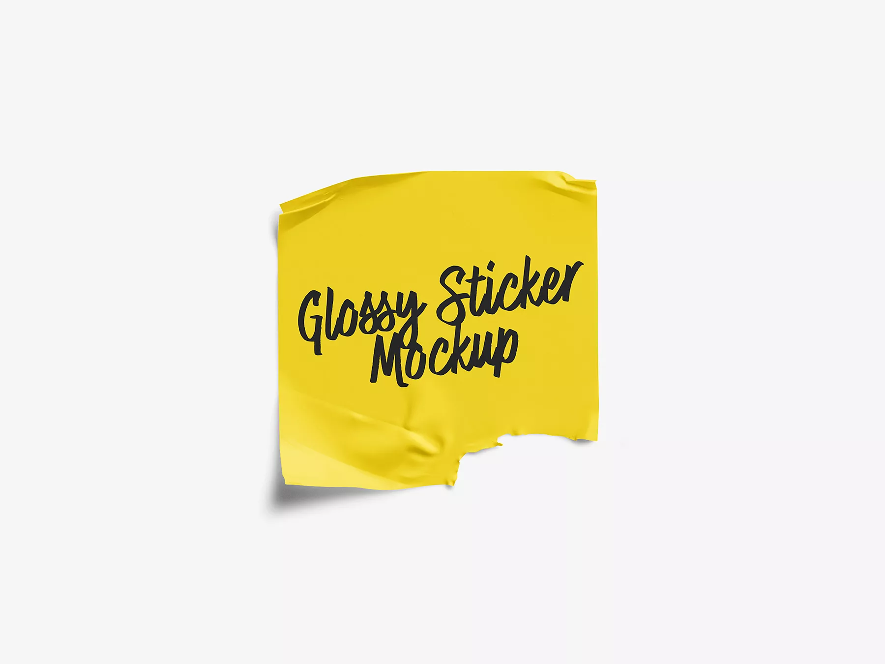 Glossy Sticker Free Mockup