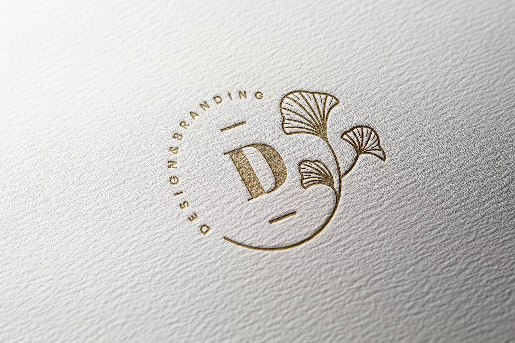 Gold Foil Paper Logo Mockup