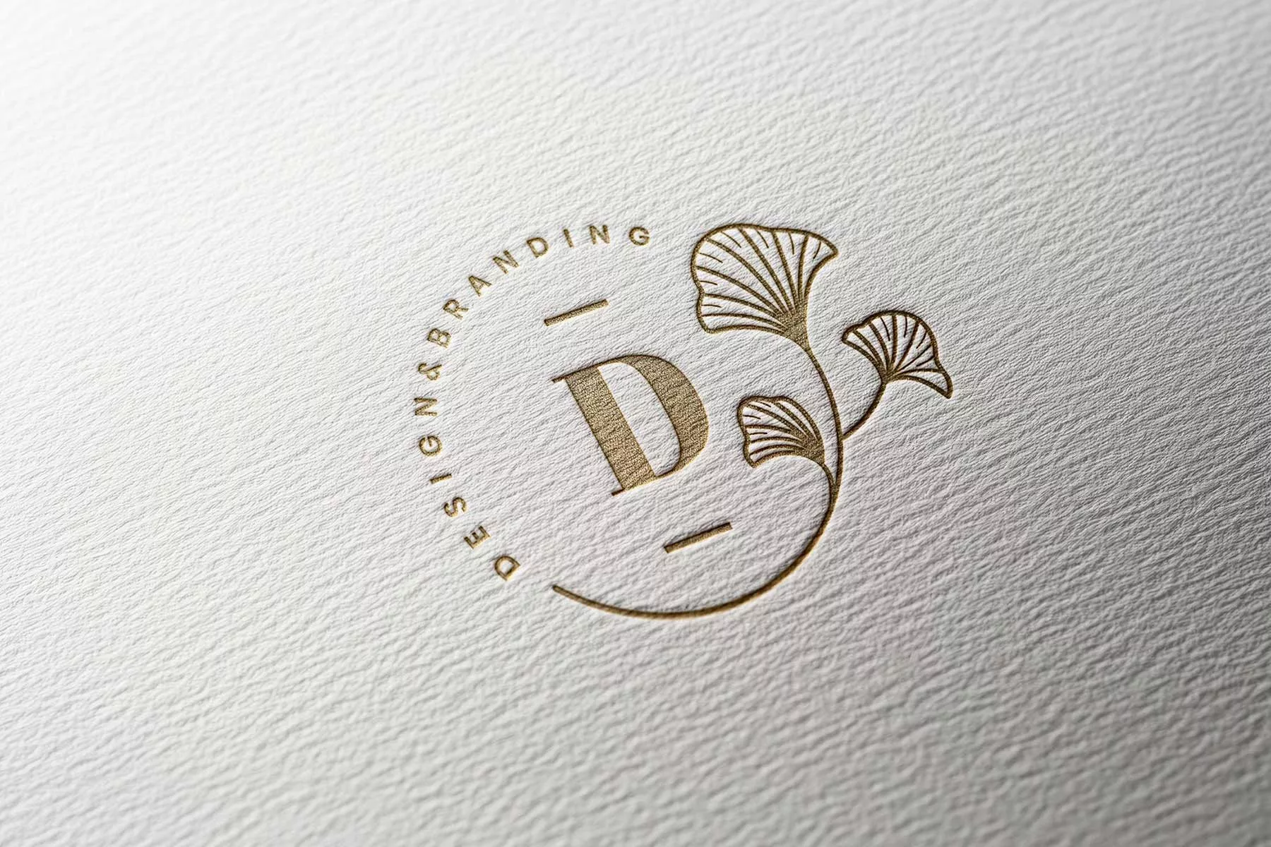 Gold Foil Paper Logo Mockup