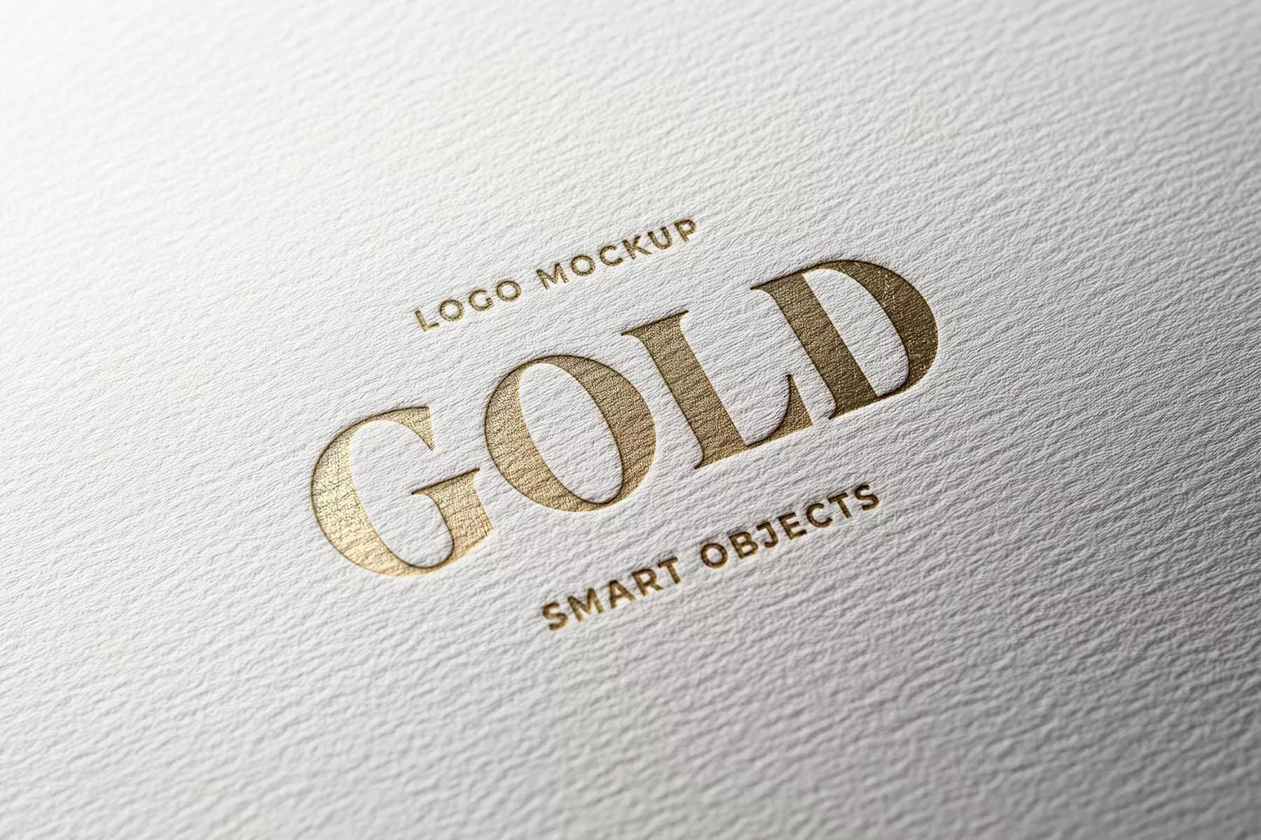 Gold Foil Paper Logo Mockup