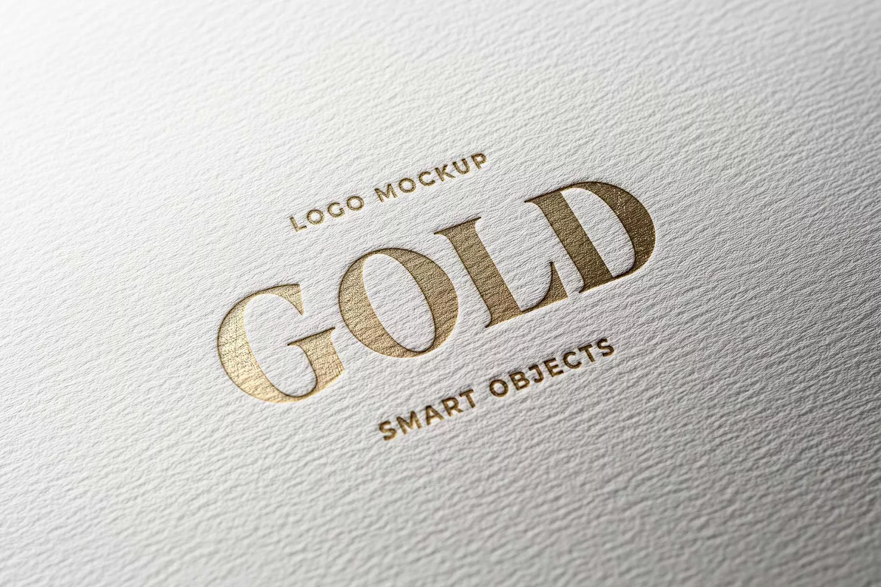 Gold Foil Paper Logo Mockup