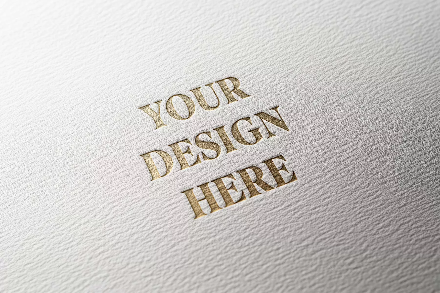 Gold Foil Paper Logo Mockup