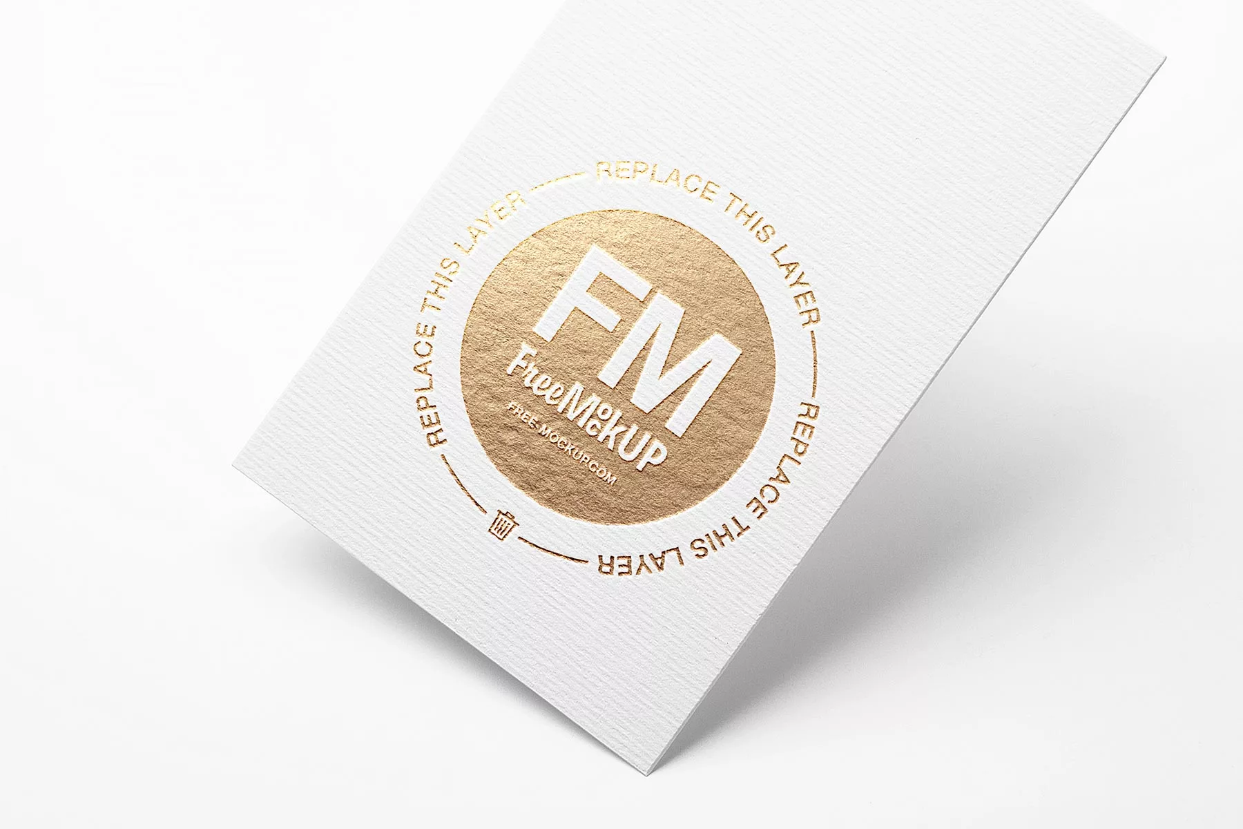 Photorealistic Silver/Gold Foil Logo Mockup