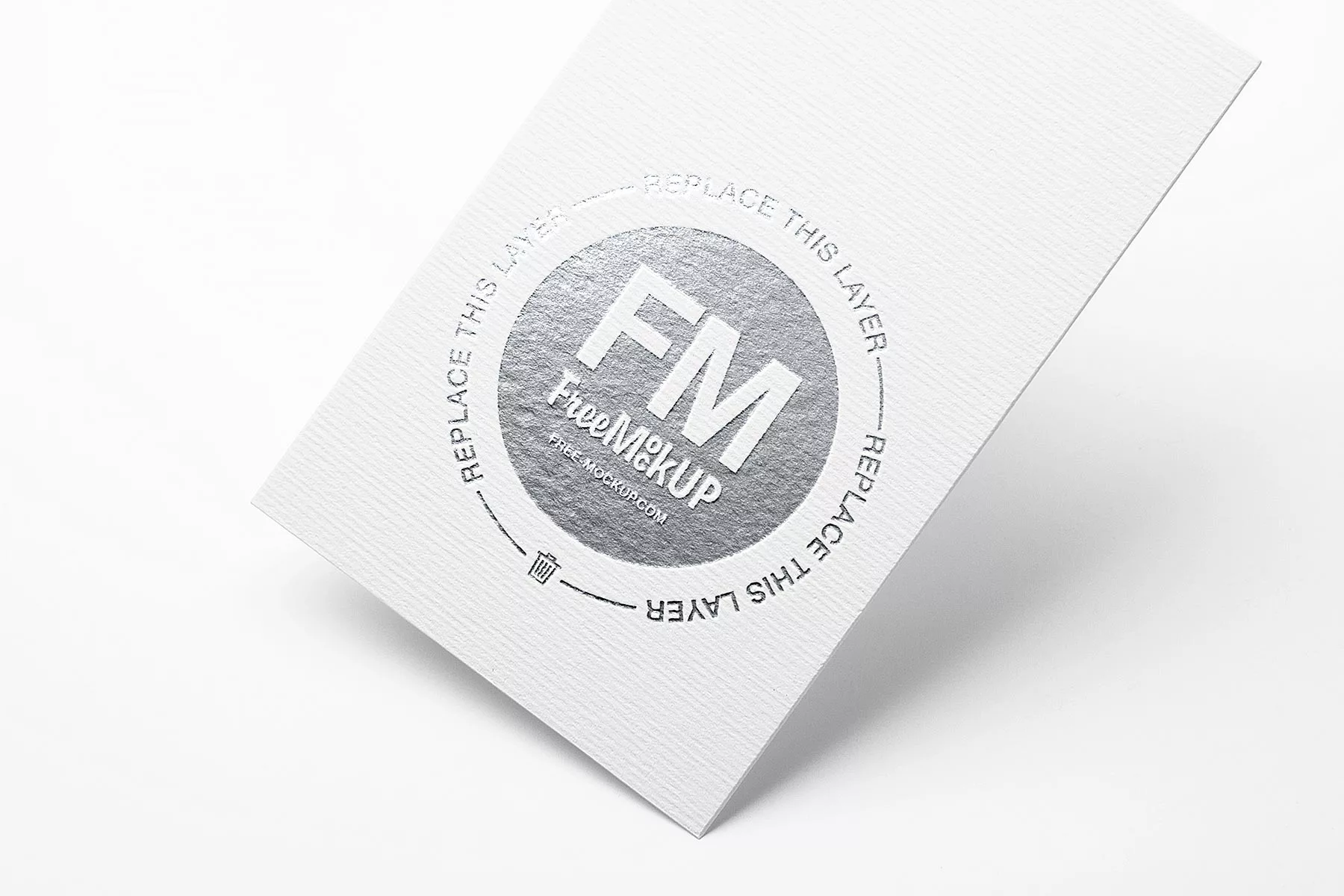 Photorealistic Silver/Gold Foil Logo Mockup