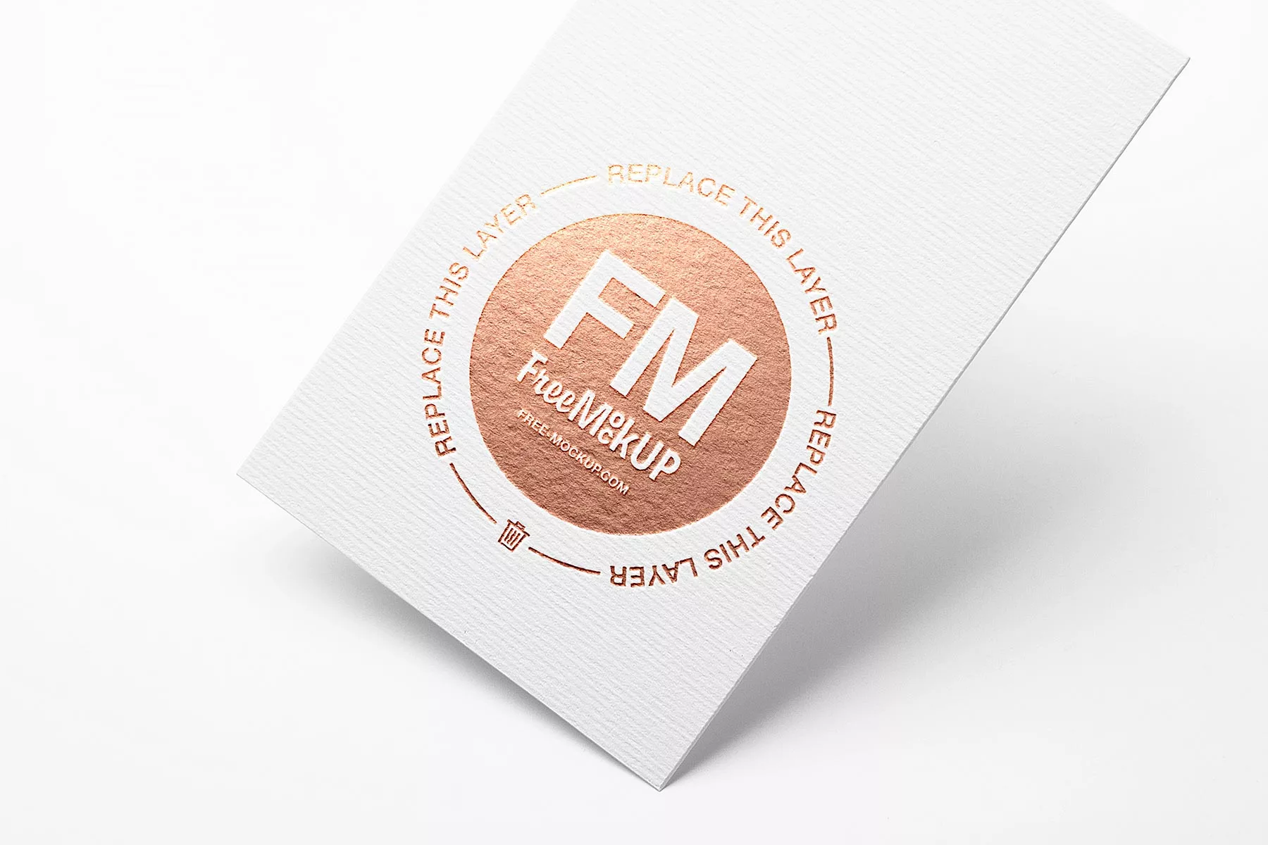 Photorealistic Silver/Gold Foil Logo Mockup