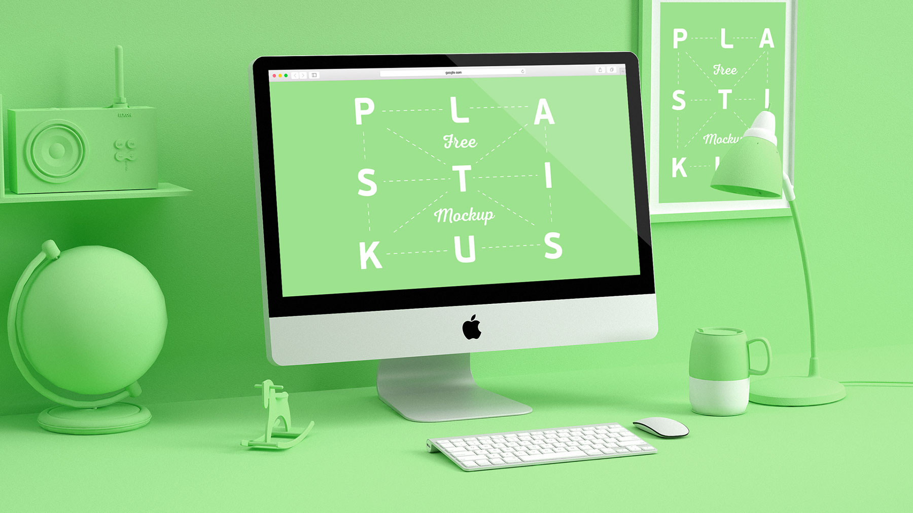 Stylized Apple Devices Free Mockups