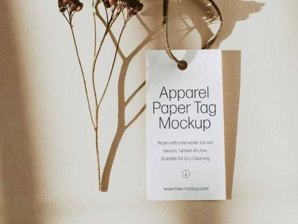 Apparel Paper Tag Mockup
