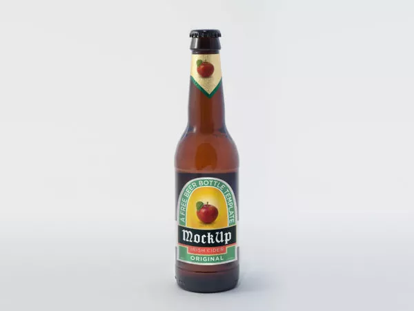 Beer Bottle Mockup (PSD)