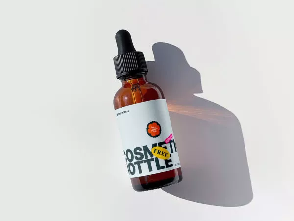 Amber Dropper Bottle Mockup