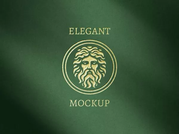 Gold Foil Paper Logo Mockup