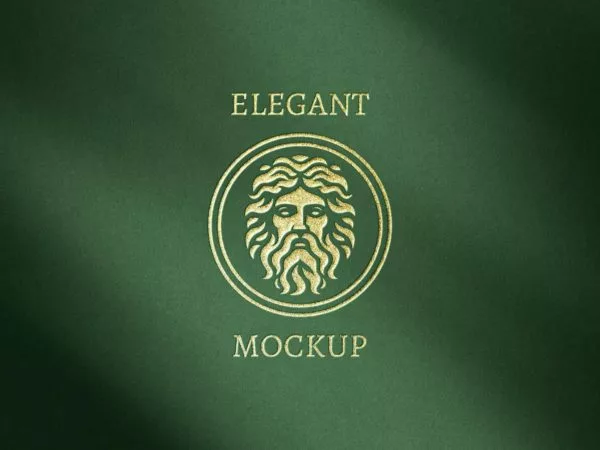 Free Gold Foil Paper Logo Mockup