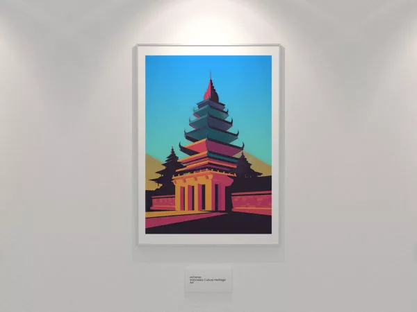 Free Mockup of an Exhibition Poster Frame