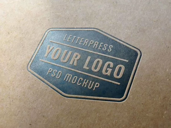 Letterpress Logo Mockup