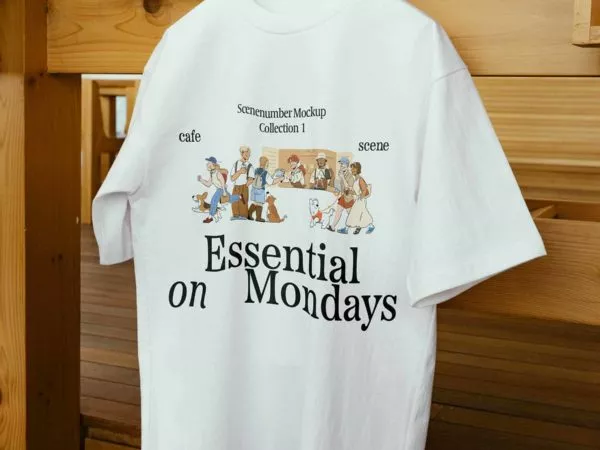 Hanging T-shirt Mockup