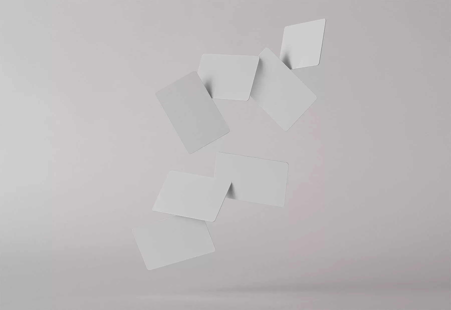 Gravity Rounded Plastic Card Free Mockups