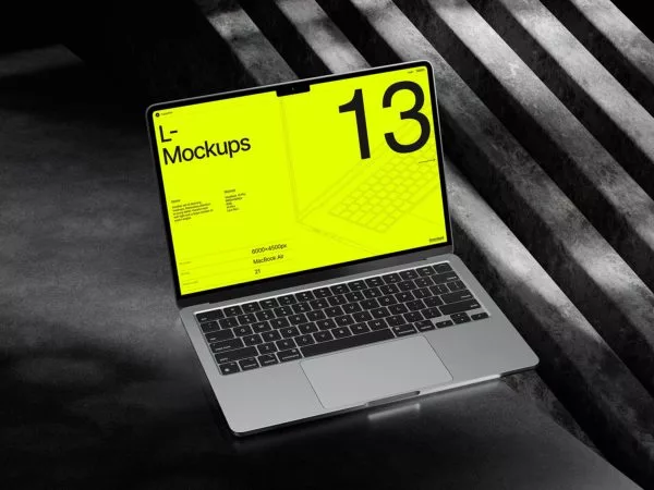 MacBook Air Mockup App Screen Design