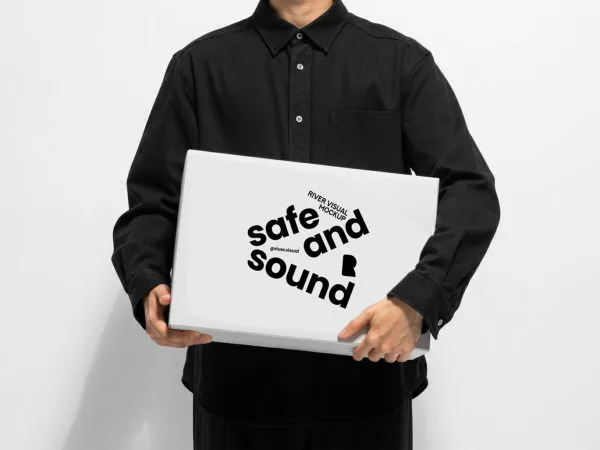 Shipping Box Mockup PSD