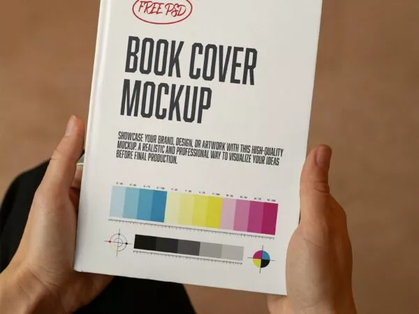 Book Cover Mockup – Top View in Women’s Hands