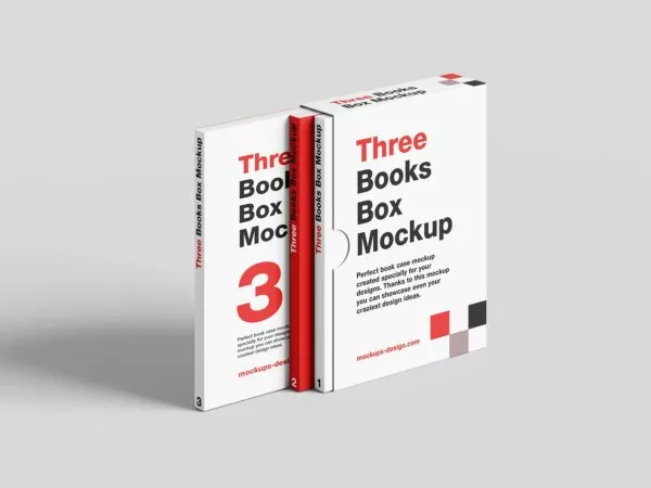 Book Slipcase Set PSD Mockups