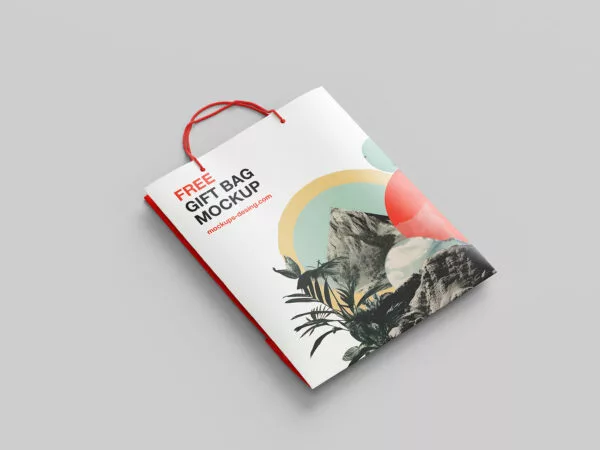 Folded Paper Bag Mockups