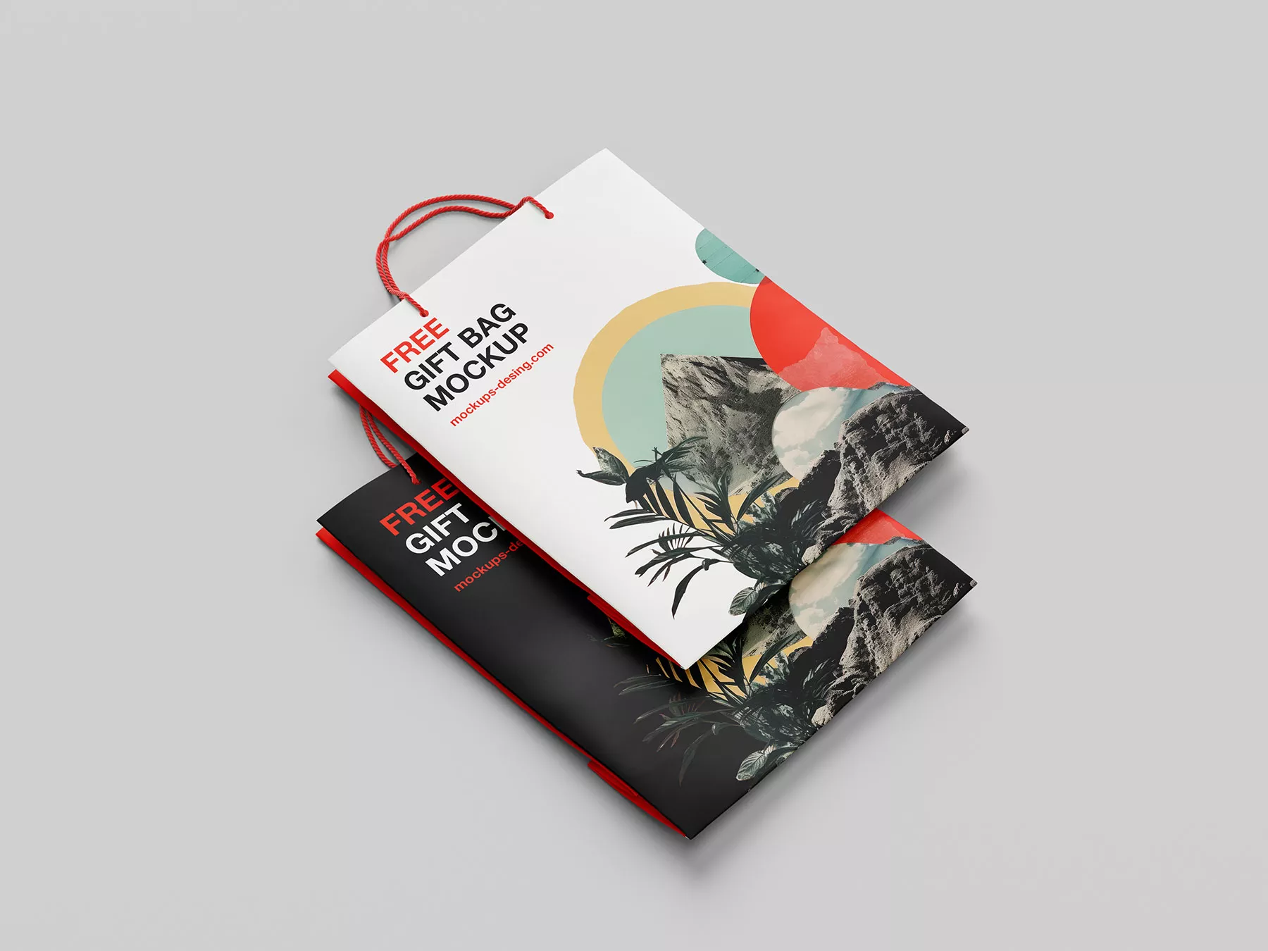 Folded Paper Bag Mockups
