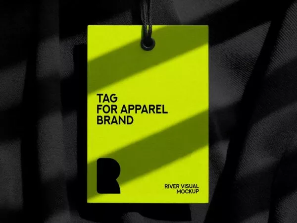 Paper Tag Apparel Branding Mockup