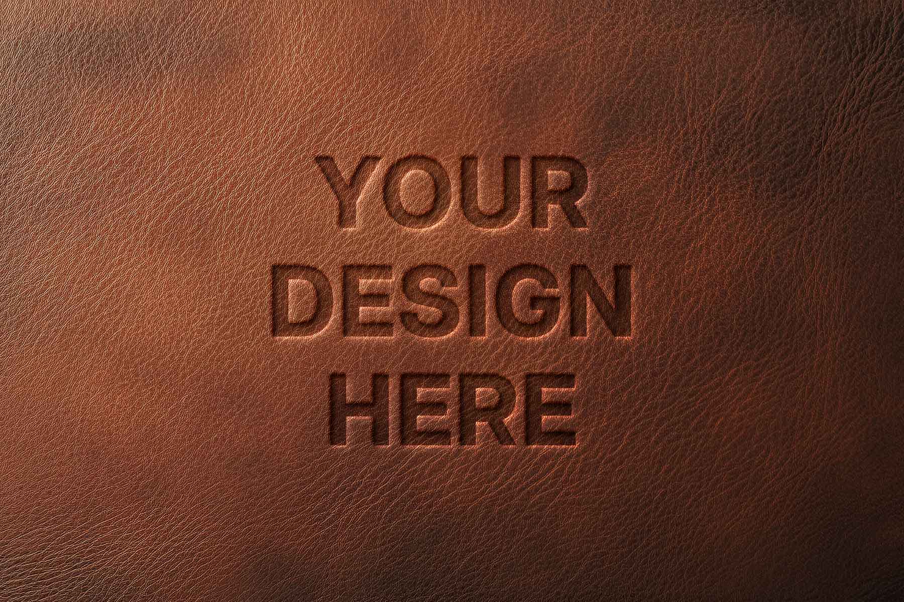 Leather Pressed Logo Mockup