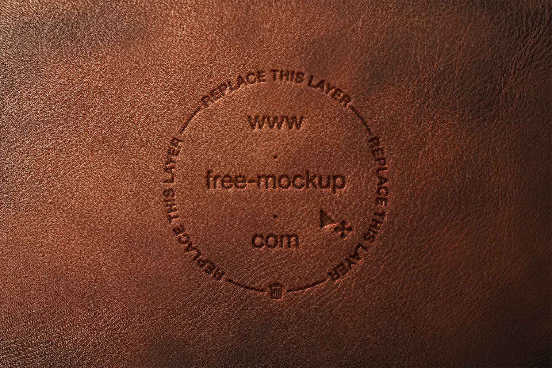 Leather Pressed Logo Mockup