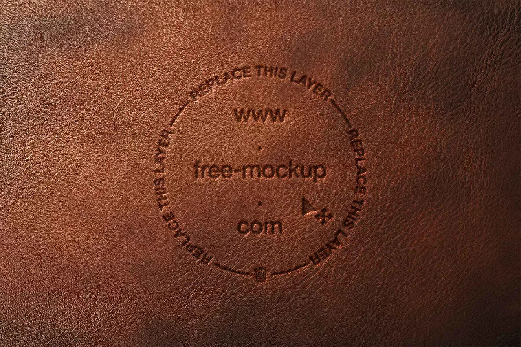 Leather Pressed Logo Mockup