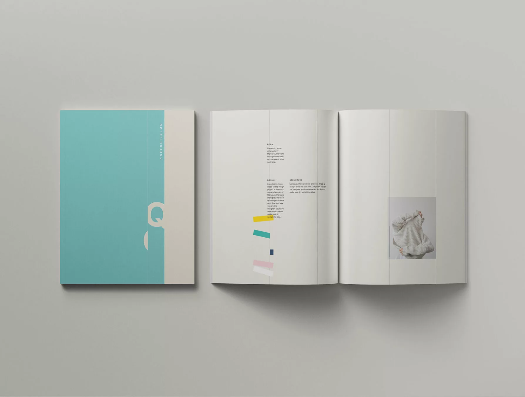 Letter Magazine PSD Mockup