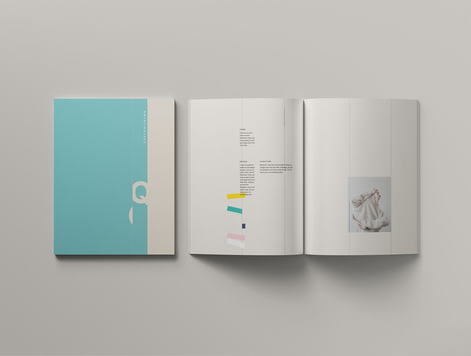 Letter Magazine PSD Mockup