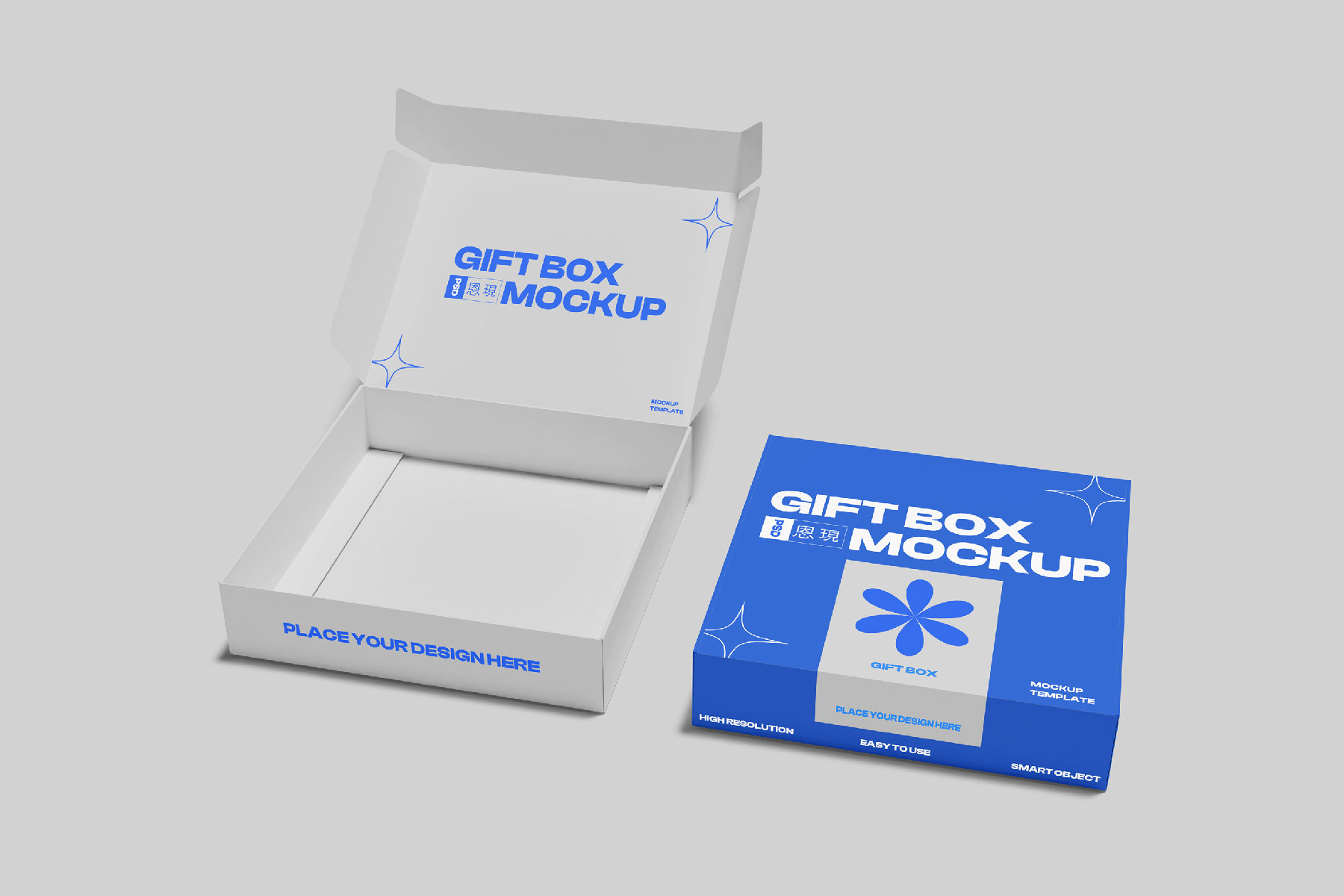 Open Box Mockup Set
