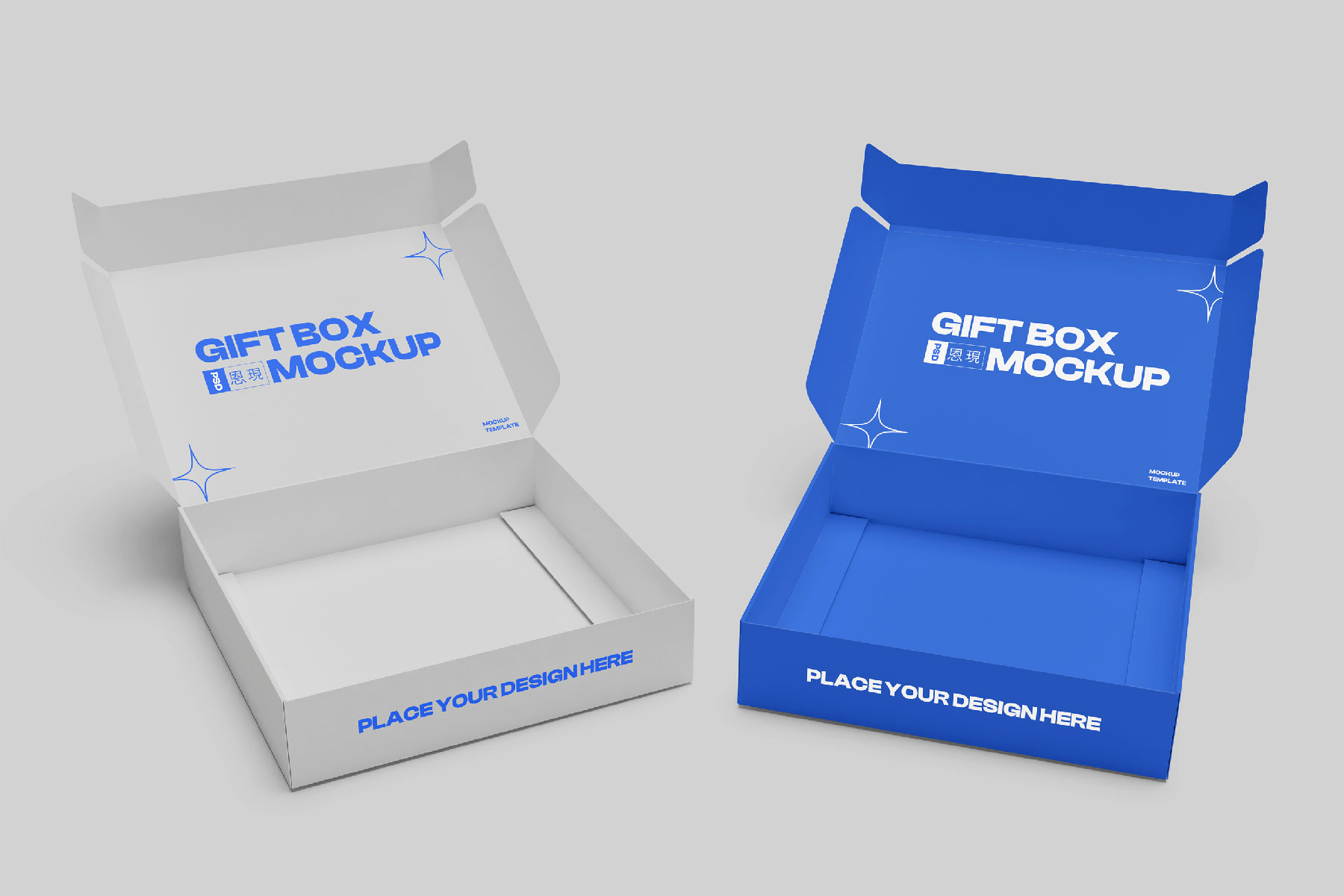 Open Box Mockup Set
