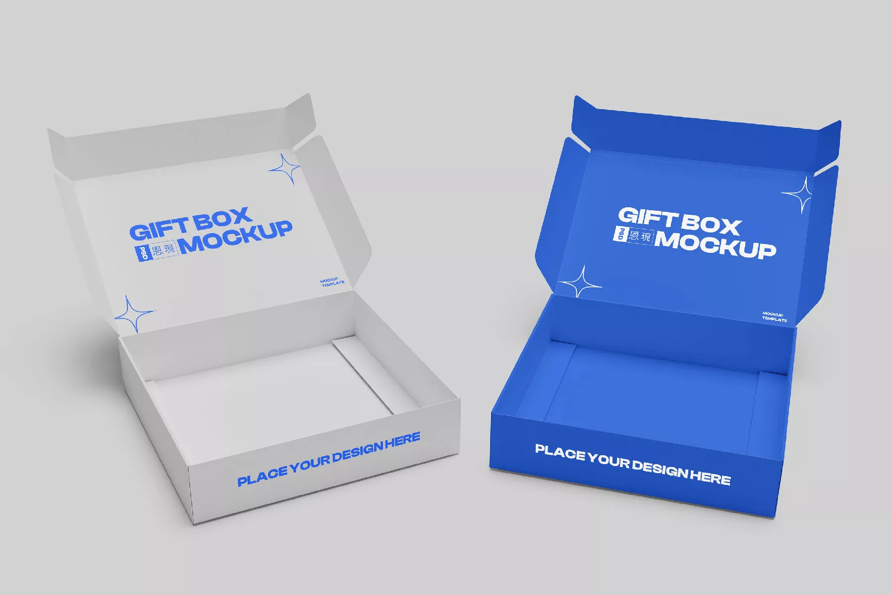 Open Box Mockup Set