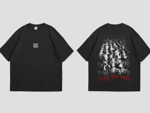 Oversized Tee Mockup (Front & Back)