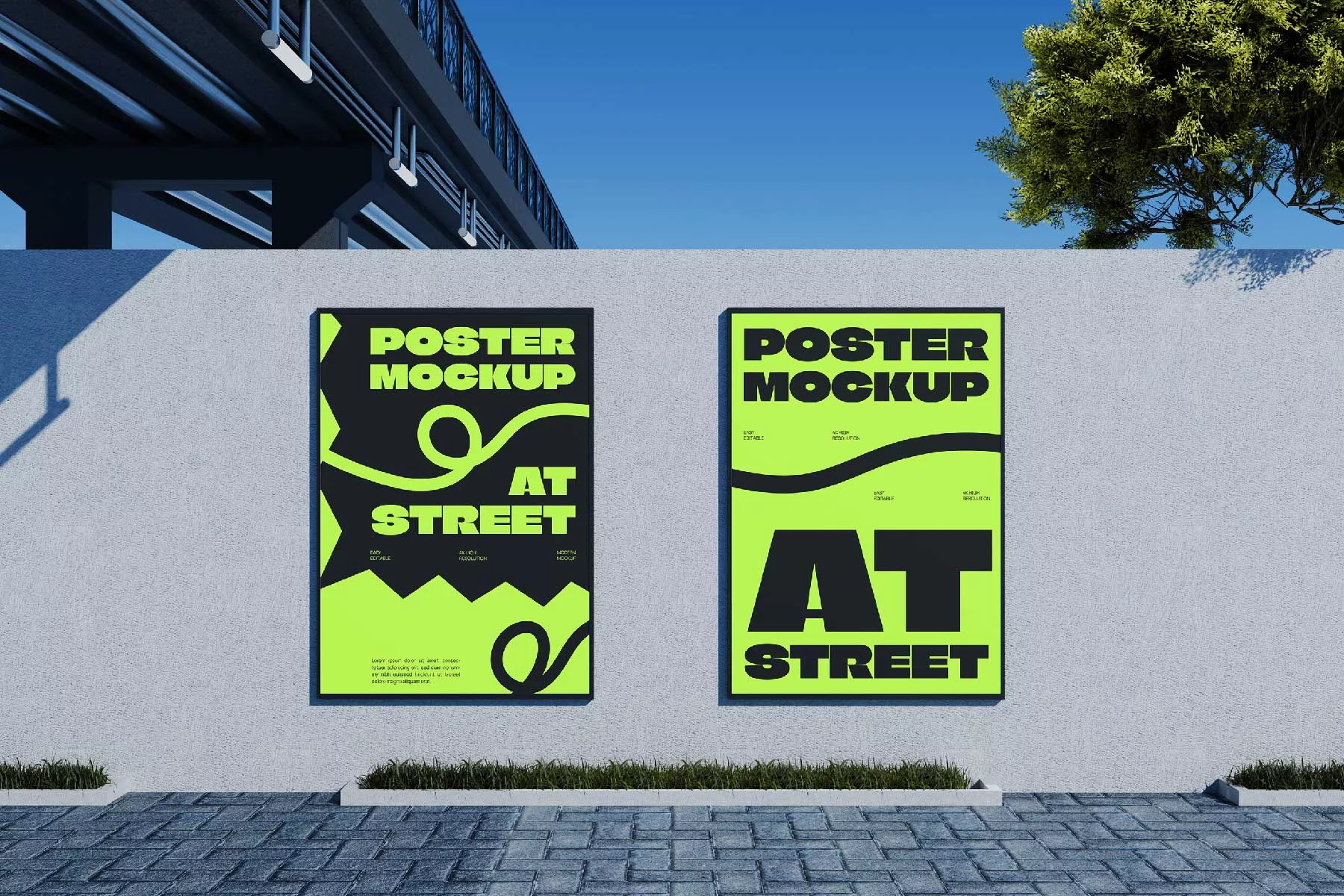 Street Posters Free Mockups