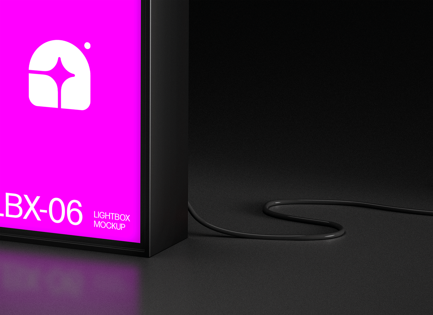Vertical Lightbox Signage Mockup