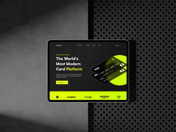 iPad Pro Tablet Mockup PSD Scene