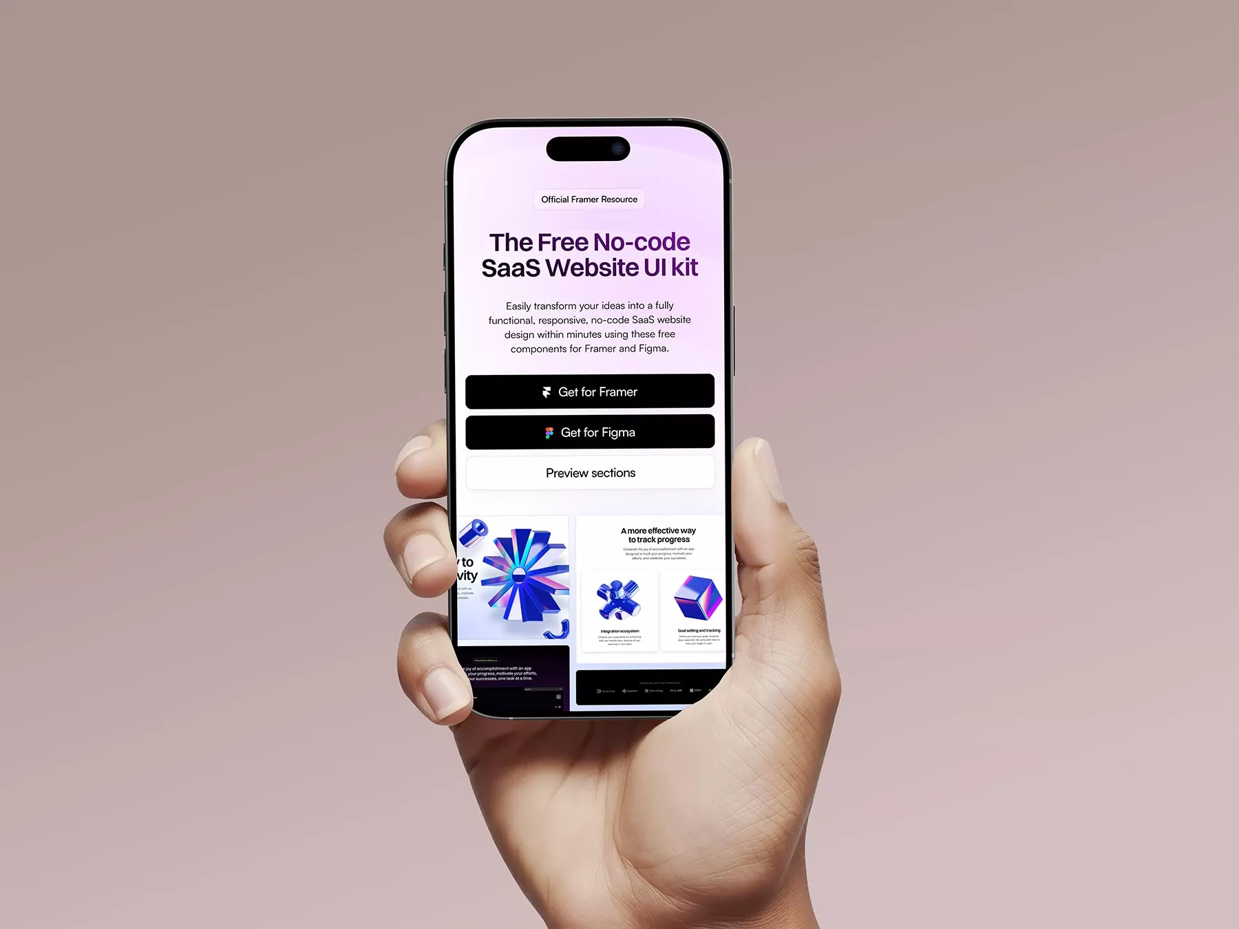 iPhone in Hand App Mockup