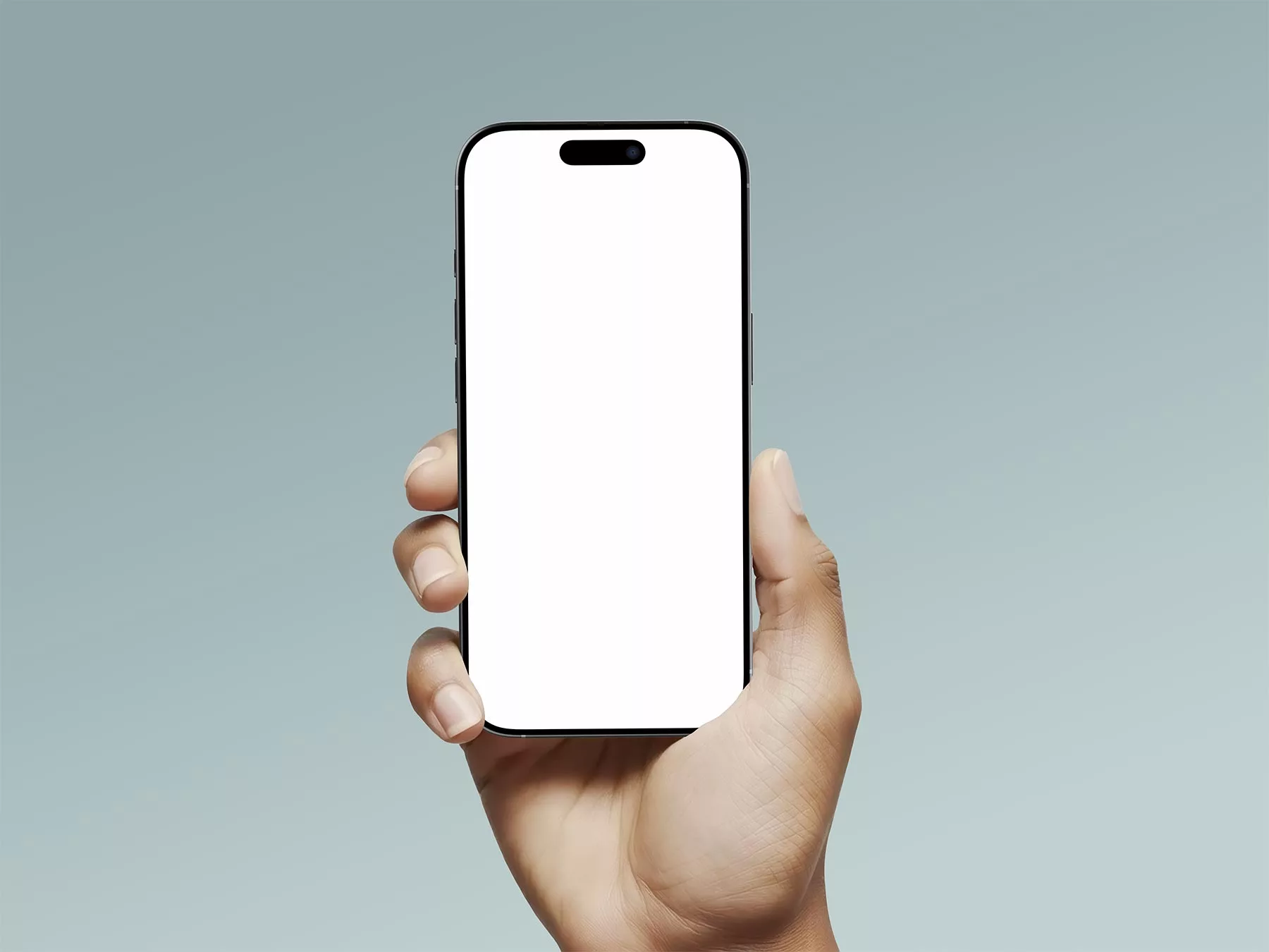 iPhone in Hand App Mockup