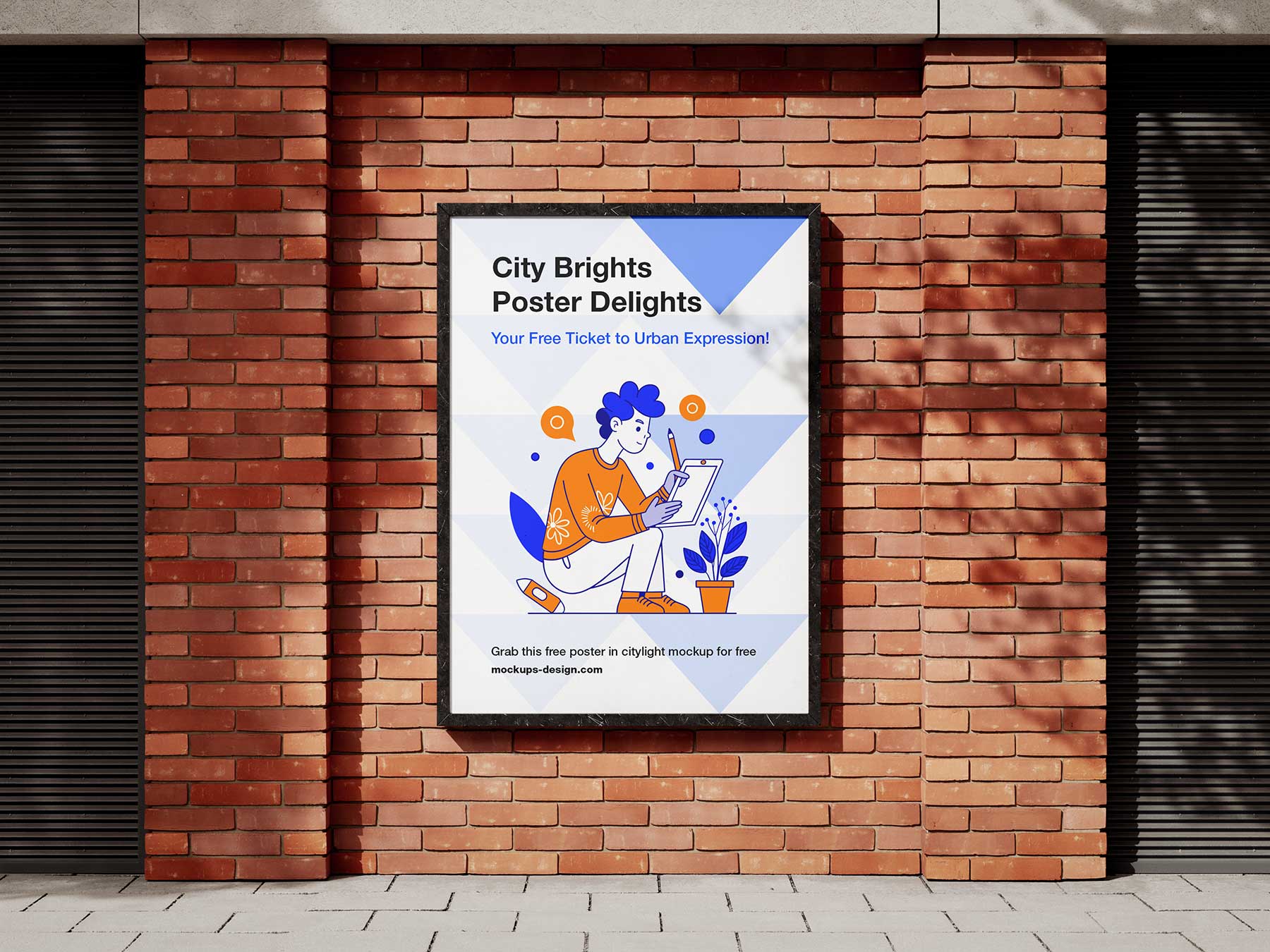 Citylight Poster Free Mockups (PSD)