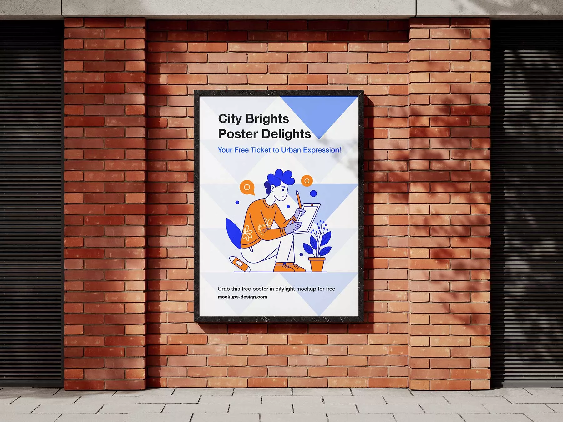 Citylight Poster Free Mockups (PSD)