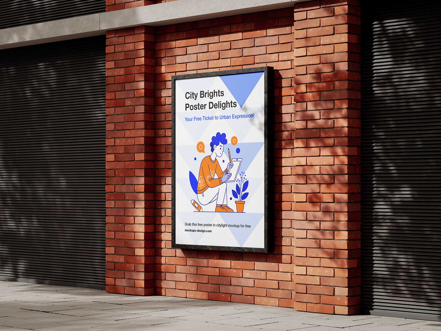 Citylight Poster Free Mockups (PSD)