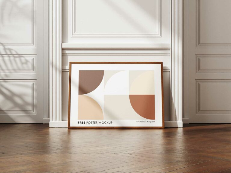 Framed Poster Mockups on Decorative Wall (3 PSD Scenes)